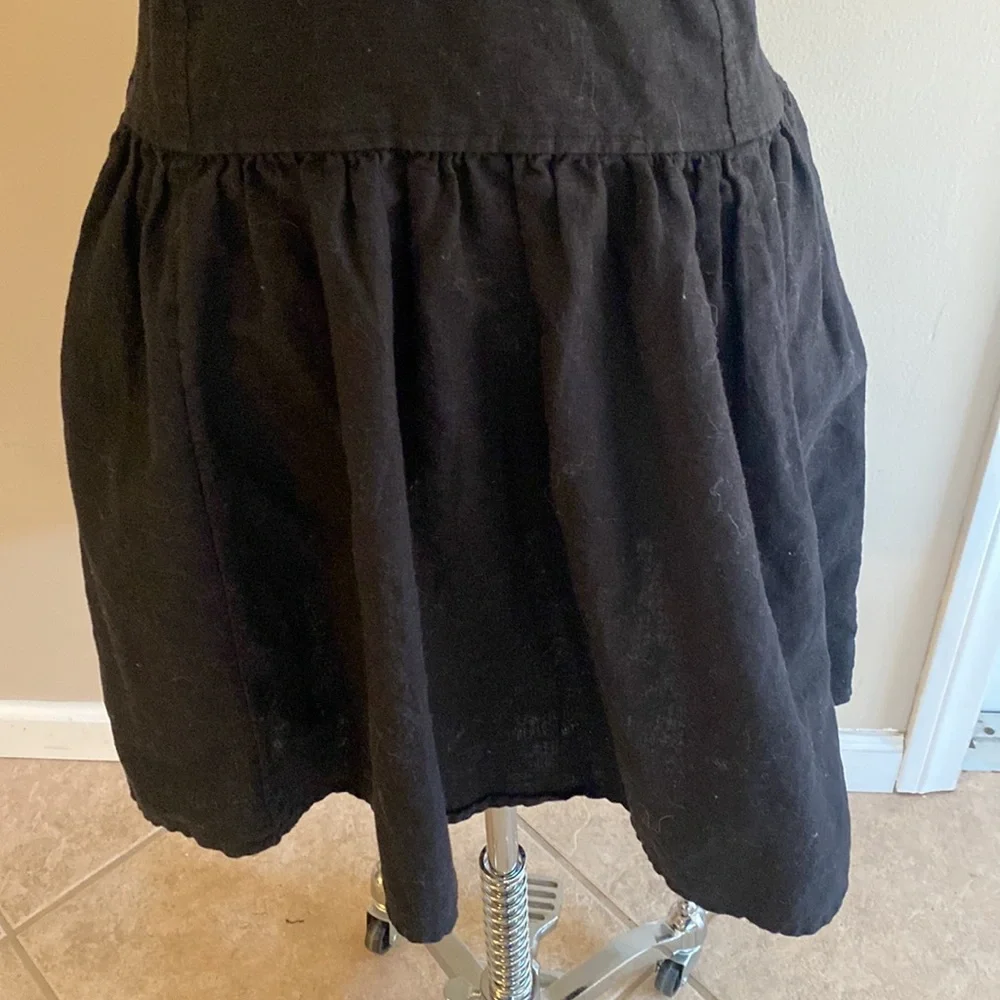 Free People linen blend beautiful ruffled back tie mini boho dress. - Picture 6 of 14